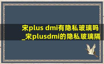 宋plus dmi有隐私玻璃吗_宋plusdmi的隐私玻璃隔热吗